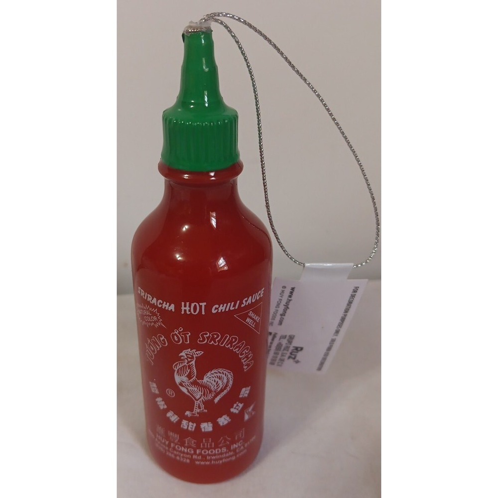 Sriracha Hot Chili Sauce Ornament Huy Fong Foods Christmas RUZ 2023